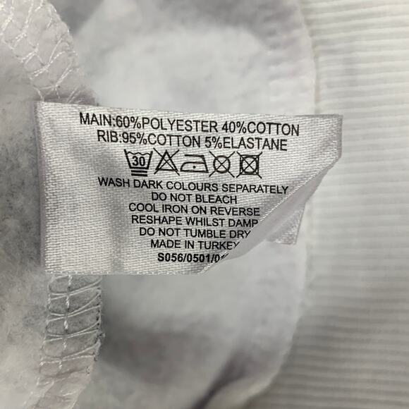 Upcycled Hand Printed Womens Large Yellow Blue Wild Bird Long Sleeve Sweatshirt - Picture 6 of 6